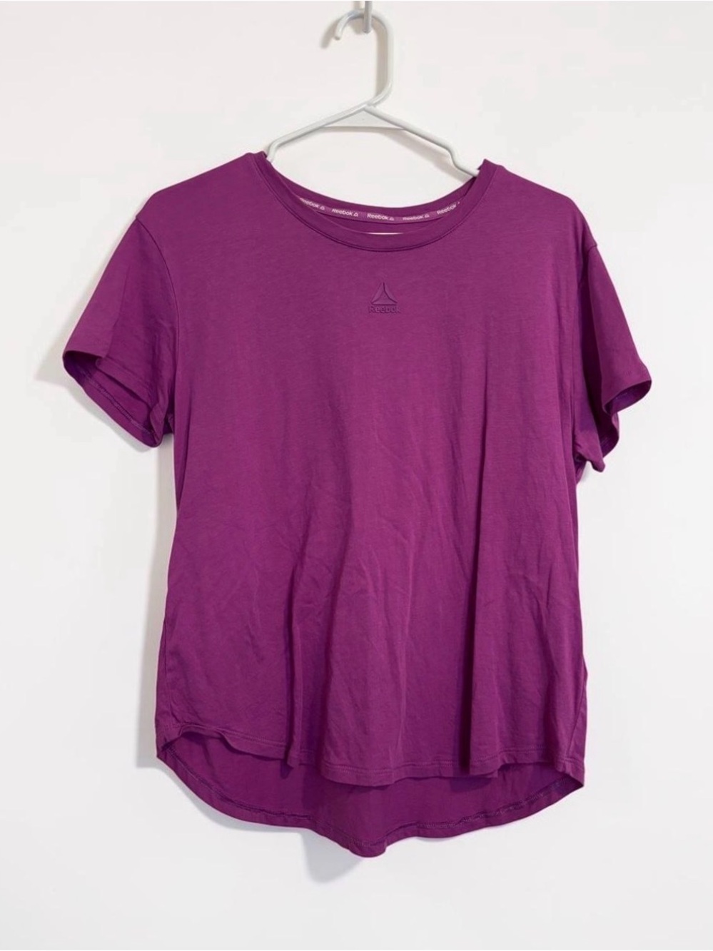 Women’s Reebok Purple Scoop Neck Short Sleeve Top | Athletic Casual Tee
